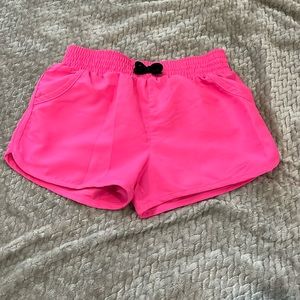 Hot pink swim shorts